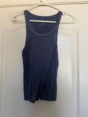 American Eagle Outfitters Slate Blue Ribbed Tank